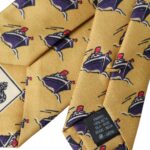 Dolce &amp; Gabbana Yellow ship tie made of 100% silk, adjustable