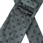 Dolce &amp; Gabbana Green patterned men's tie made of 100% silk