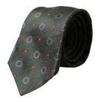 Dolce &amp; Gabbana Dark Grey 100% Silk Fantasy Adjustable Men's Tie