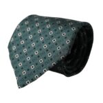 Dolce &amp; Gabbana Green Silk Tie with Brand Logo Adjustable for Men