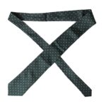 Dolce &amp; Gabbana Green Silk Tie with Brand Logo Adjustable for Men