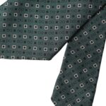 Dolce &amp; Gabbana Green Silk Tie with Brand Logo Adjustable for Men