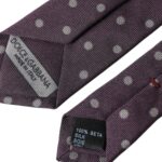 Dolce &amp; Gabbana Purple 100% Silk Polka Dot Adjustable Men's Tie