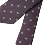 Dolce &amp; Gabbana Purple 100% Silk Polka Dot Adjustable Men's Tie