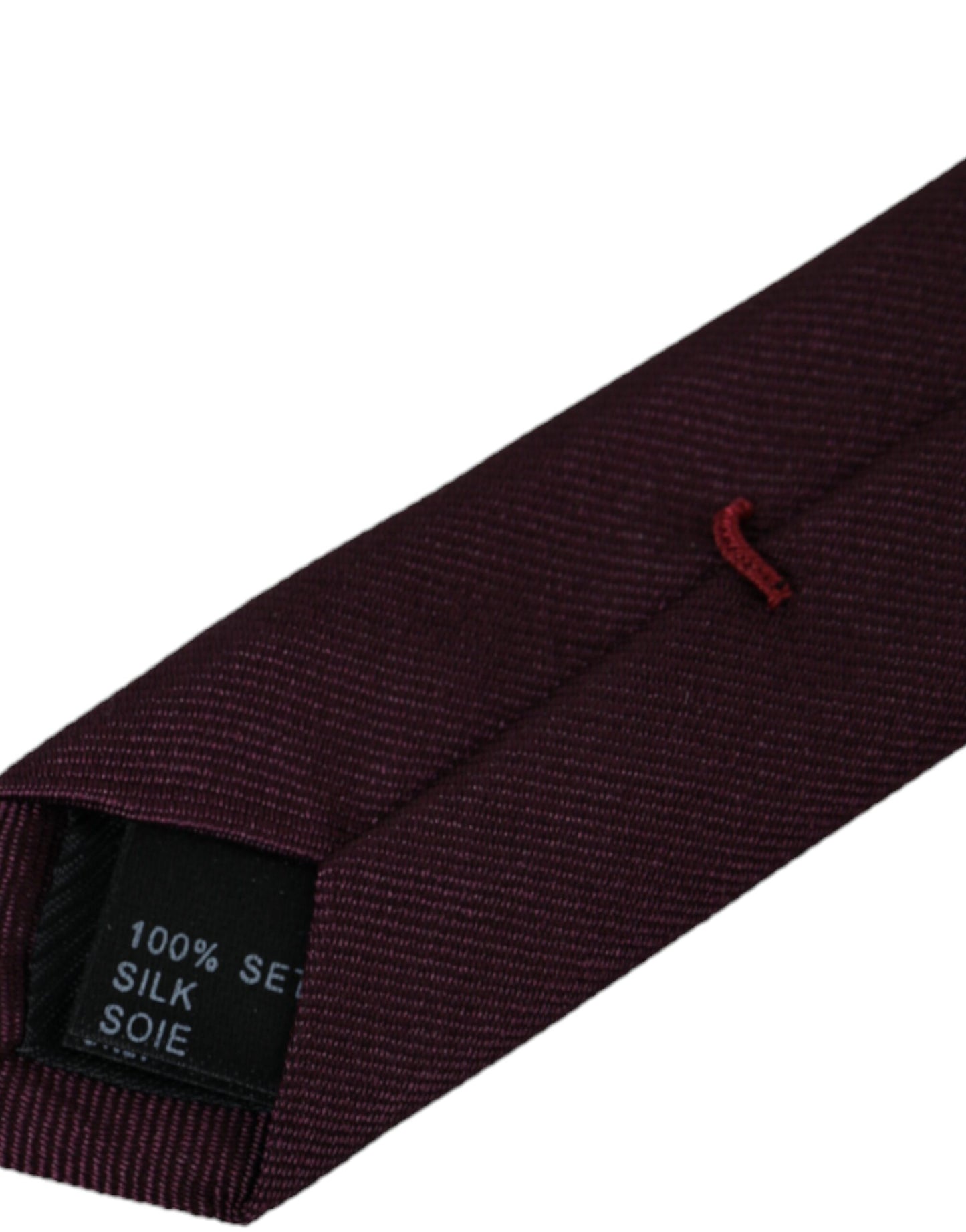 Dolce &amp; Gabbana Bordeaux Solid 100 % silkki säädettävä miesten solmio