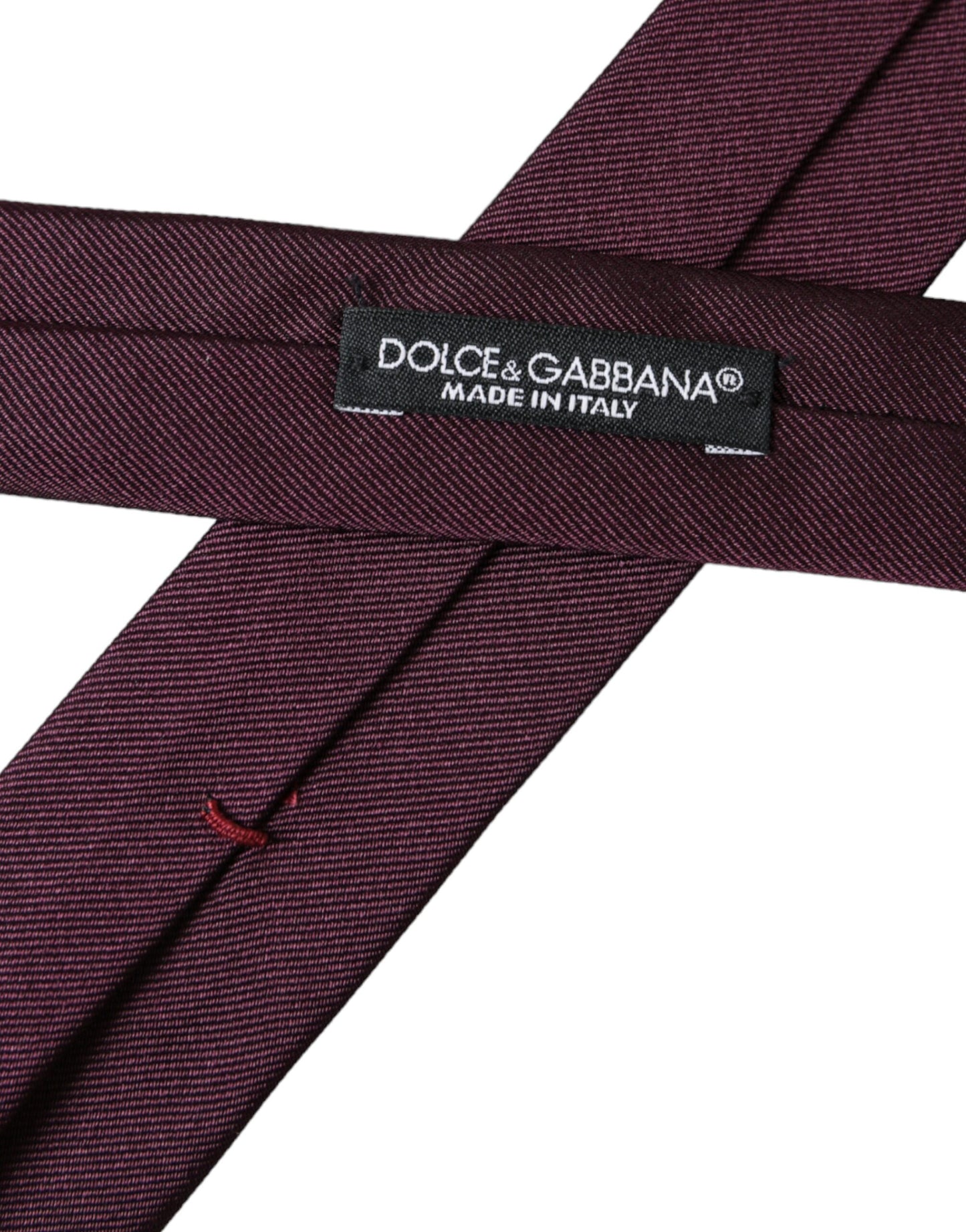 Dolce &amp; Gabbana Bordeaux Solid 100 % silkki säädettävä miesten solmio