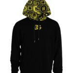 Dolce & Gabbana Schwarzes Logo-Sweatshirt aus Baumwolle mit Kapuze Pullover