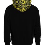 Dolce &amp; Gabbana Black Cotton Logo Sweatshirt Hooded Pullover