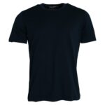 Dolce &amp; Gabbana Dark blue cotton T-shirt with round neck and short sleeves