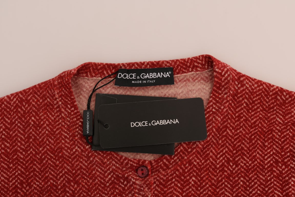 Dolce &amp; Gabbana Red Wool Cardigan