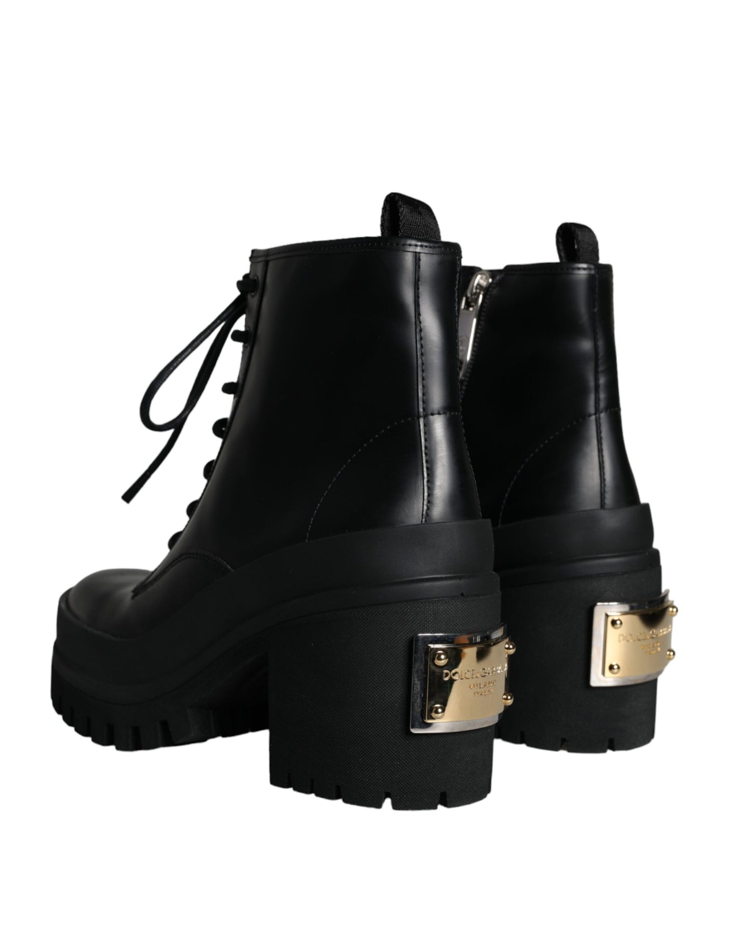 Dolce & Gabbana Schwarze Schnürstiefel Trekking-Stiefel Männer Schuhe