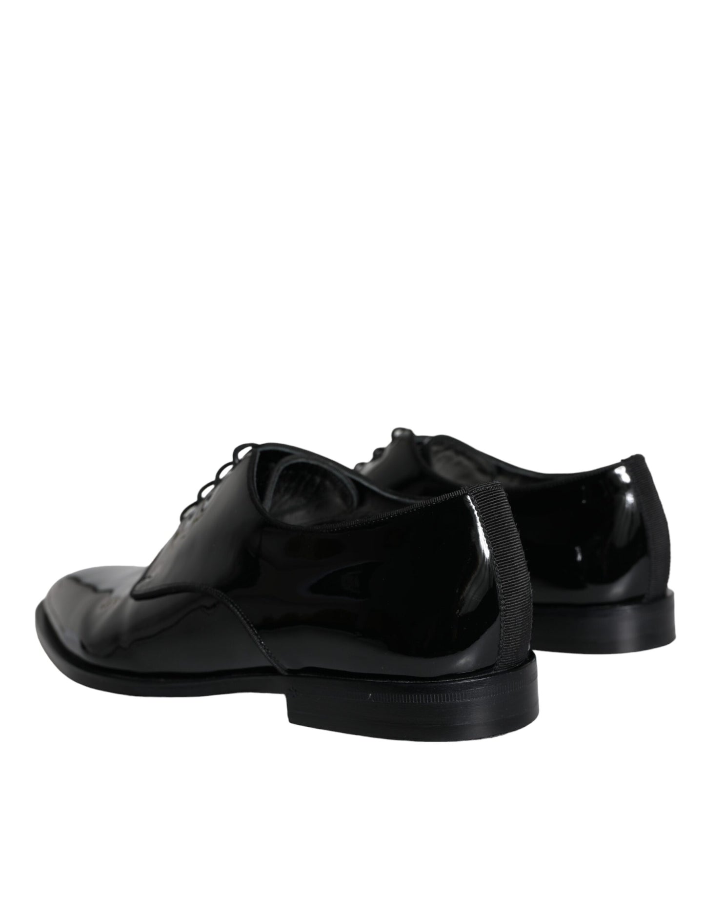 Dolce & Gabbana Schwarzes Kalbsleder Derby Herren Anzugschuhe