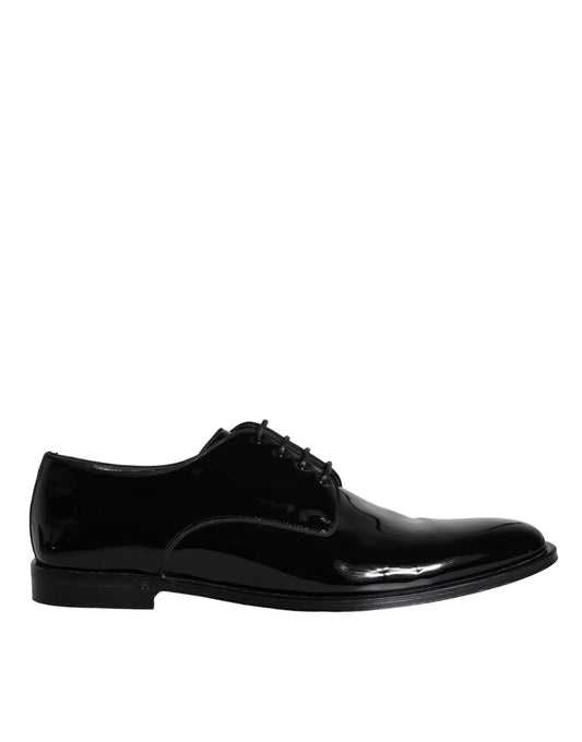 Dolce &amp; Gabbana Black Calfskin Derby Men's Dress Shoes