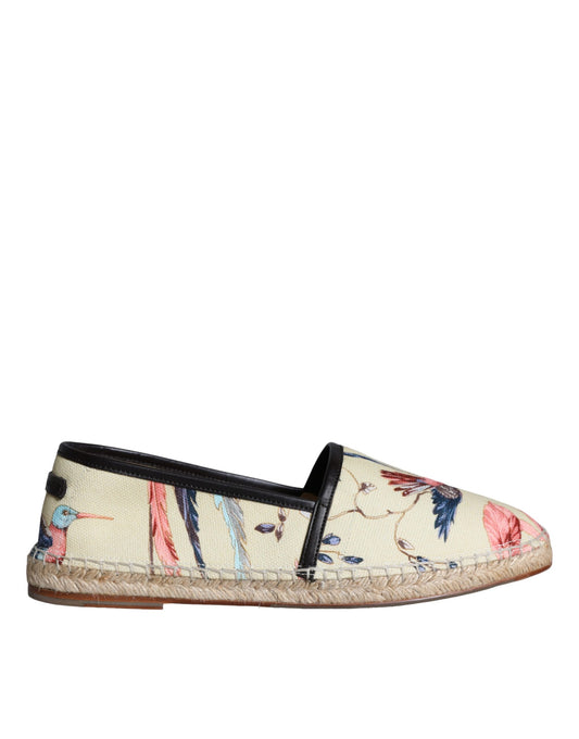 Dolce &amp; Gabbana beige kukkakangas Espadrilles Slip On Shoes