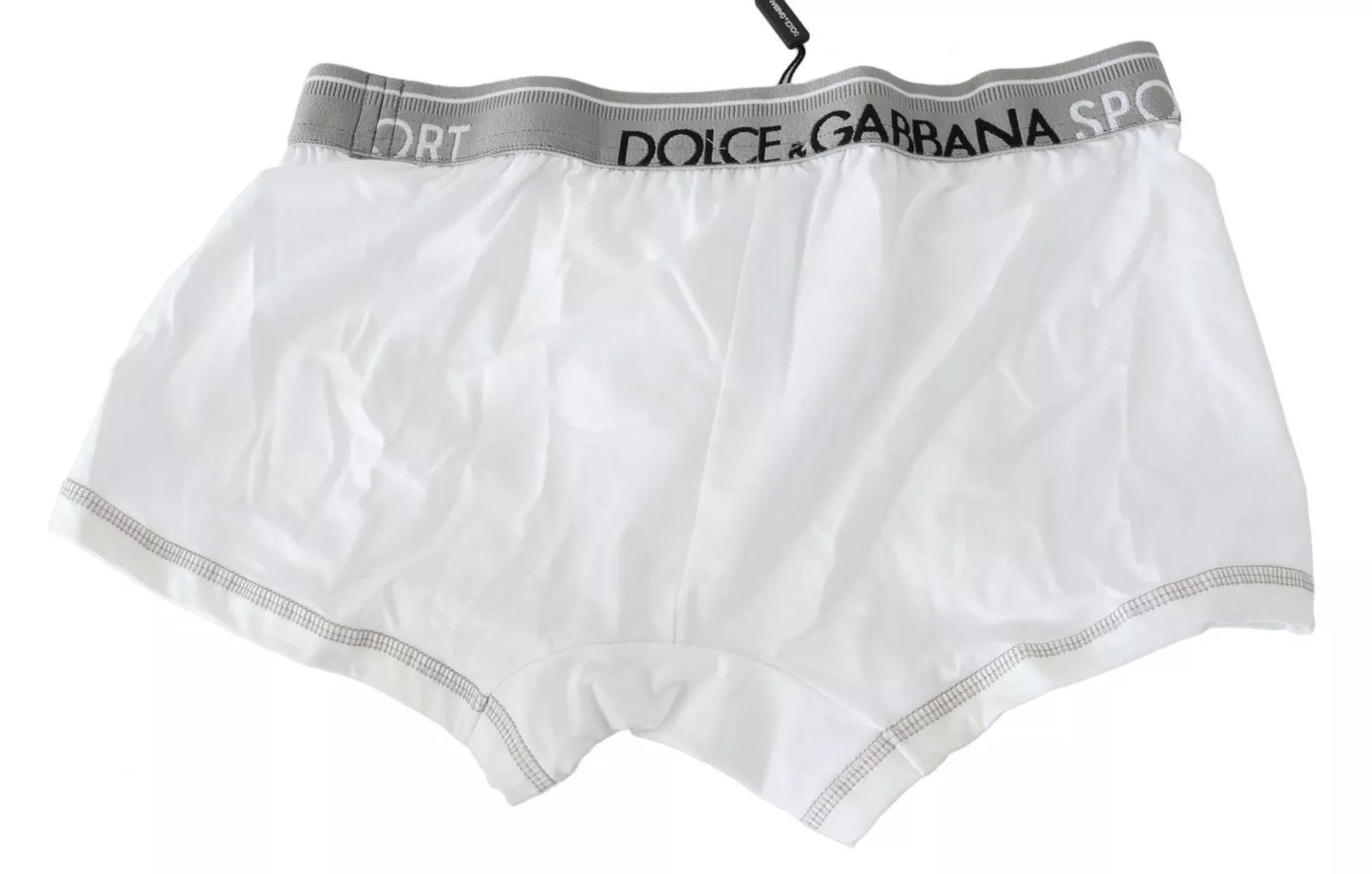 Dolce & Gabbana Weiße Cotton Stretch Regular Boxer Unterwäsche