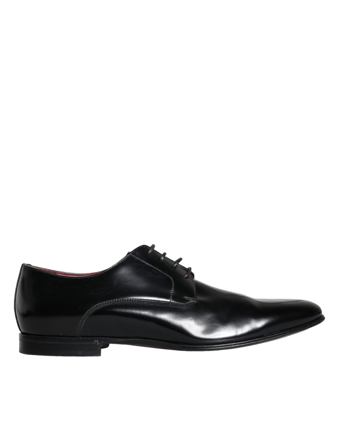 Dolce & Gabbana Schwarz Leder Derby Formal Kleid Männer Schuhe