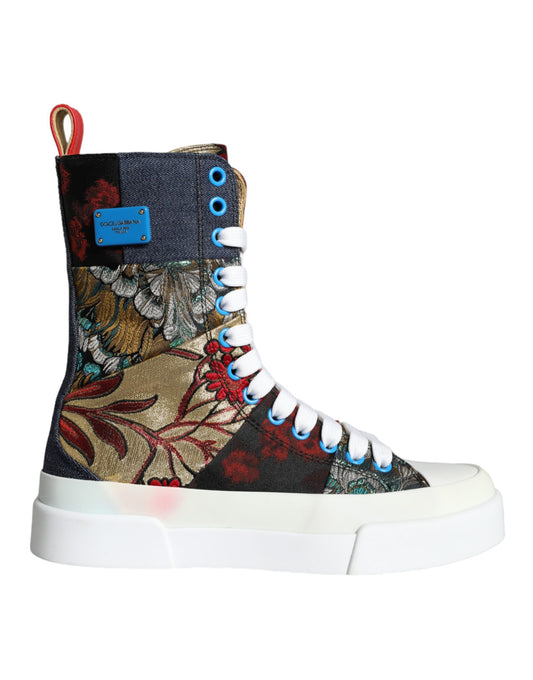 Dolce &amp; Gabbana Moniväriset Patchwork Logo High Top -lenkkarit