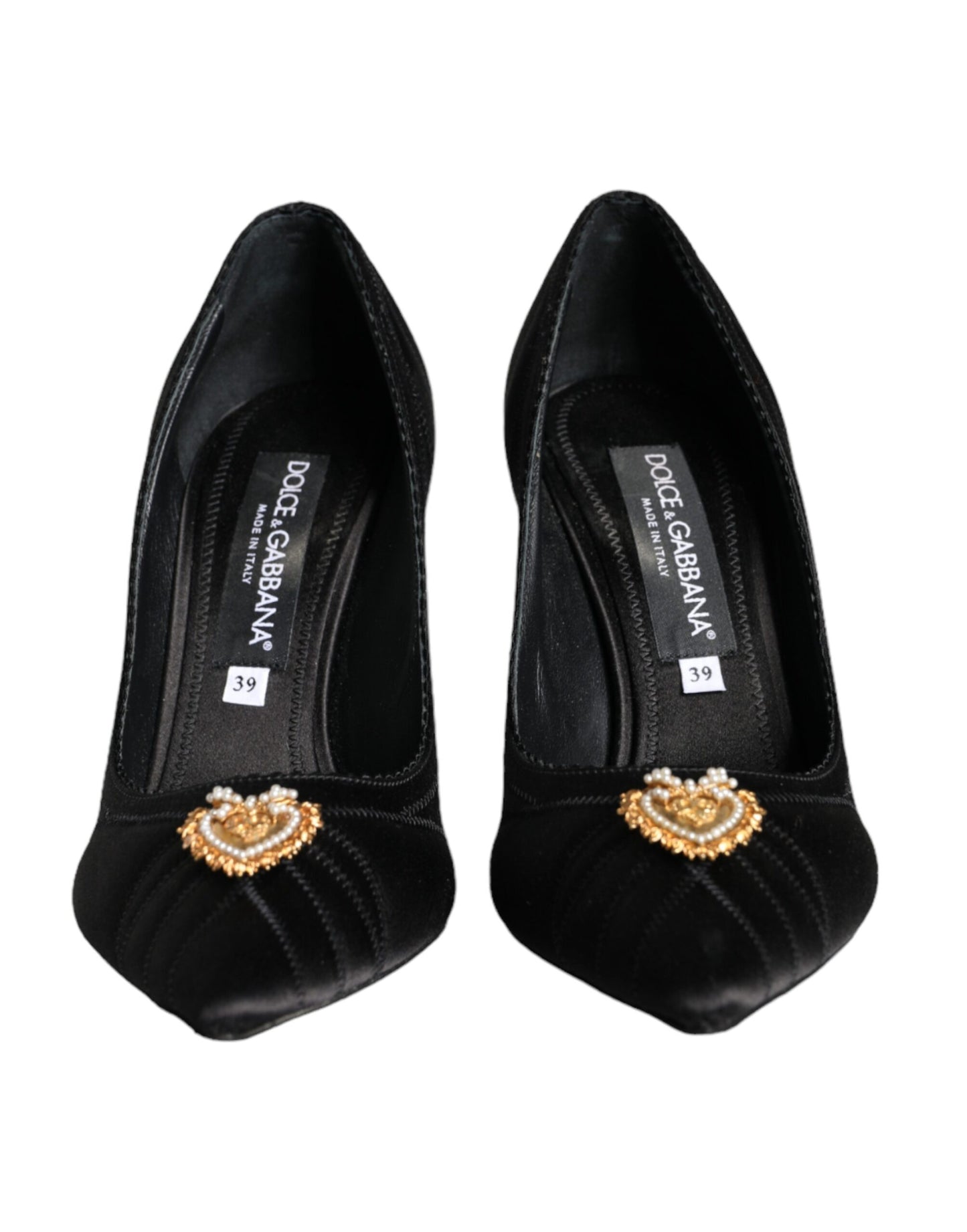 Dolce &amp; Gabbana Black Heart DEVOTION Heels Pumps -kengät