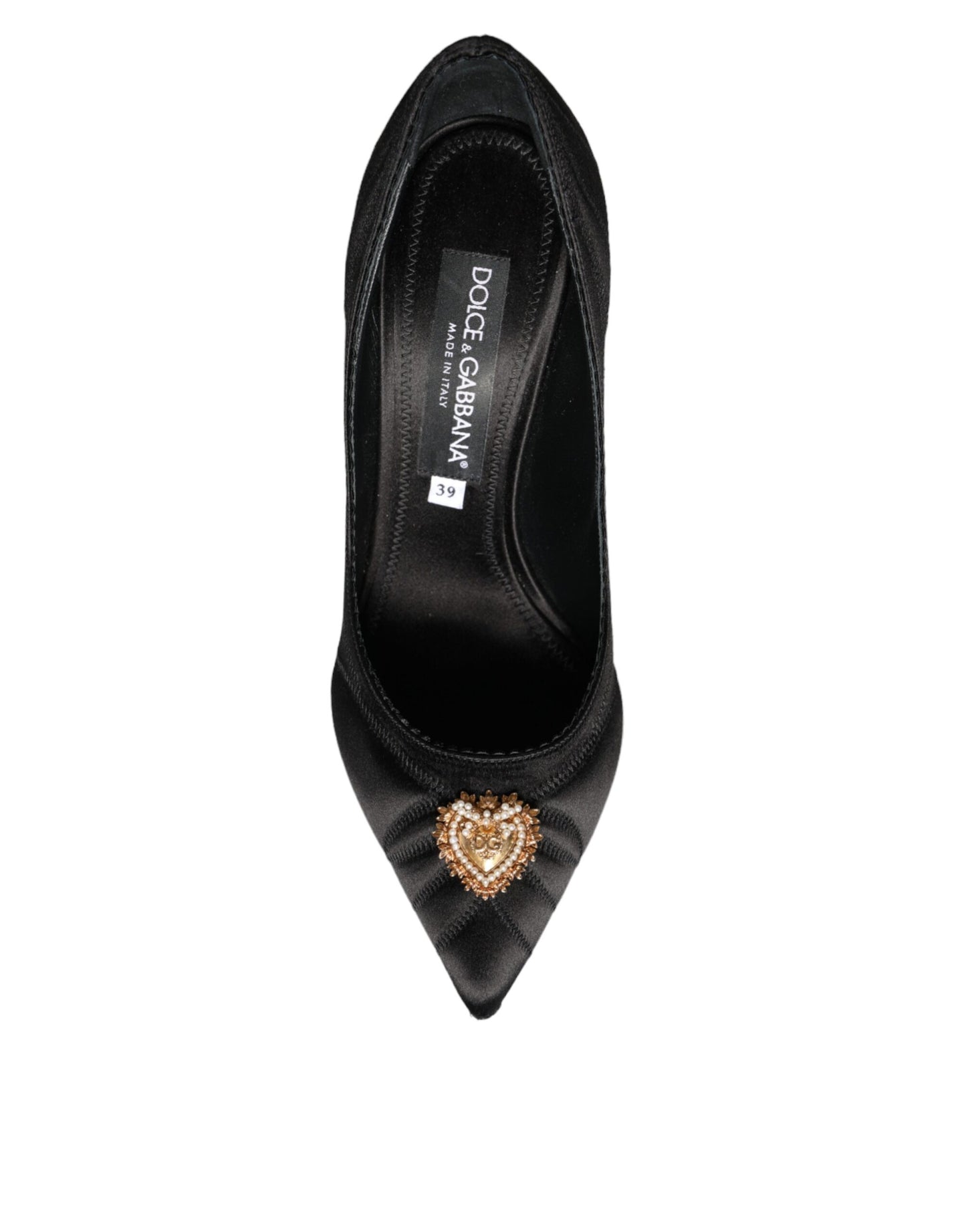 Dolce &amp; Gabbana Black Heart DEVOTION Heels Pumps -kengät