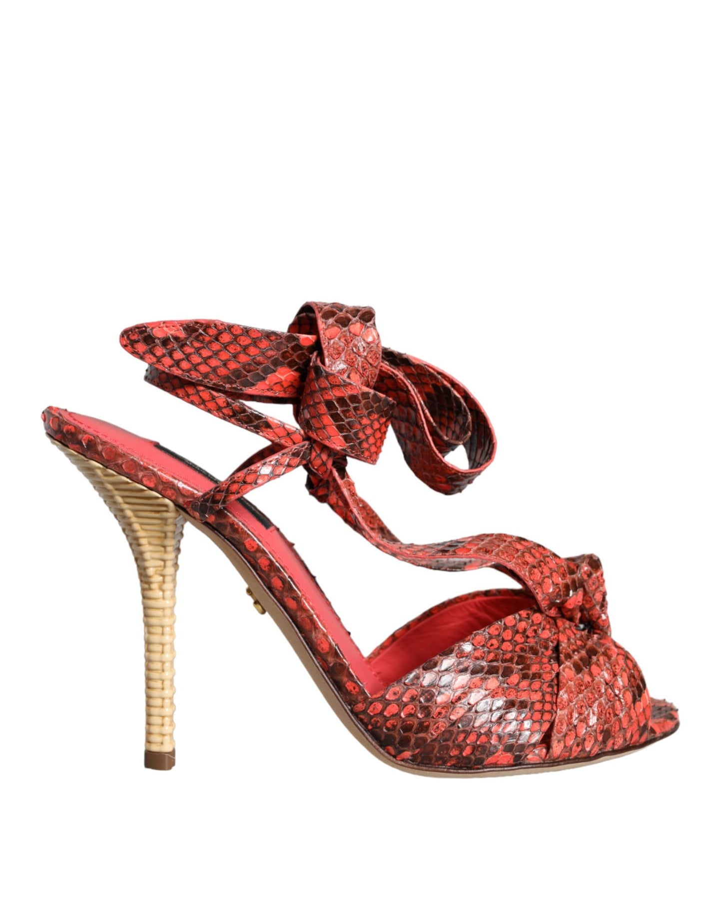 Dolce &amp; Gabbana Coral Exotic Leather Heels Sandaalit Kengät