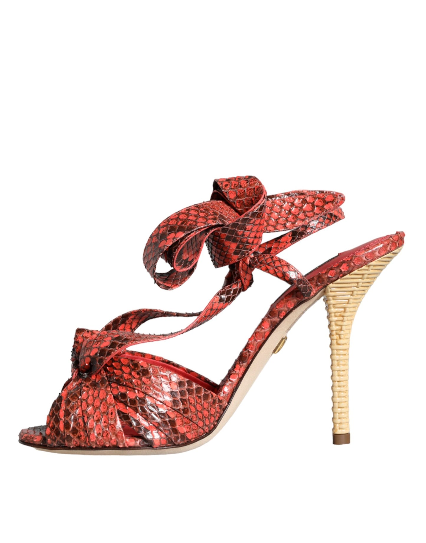 Dolce &amp; Gabbana Coral Exotic Leather Heels Sandaalit Kengät