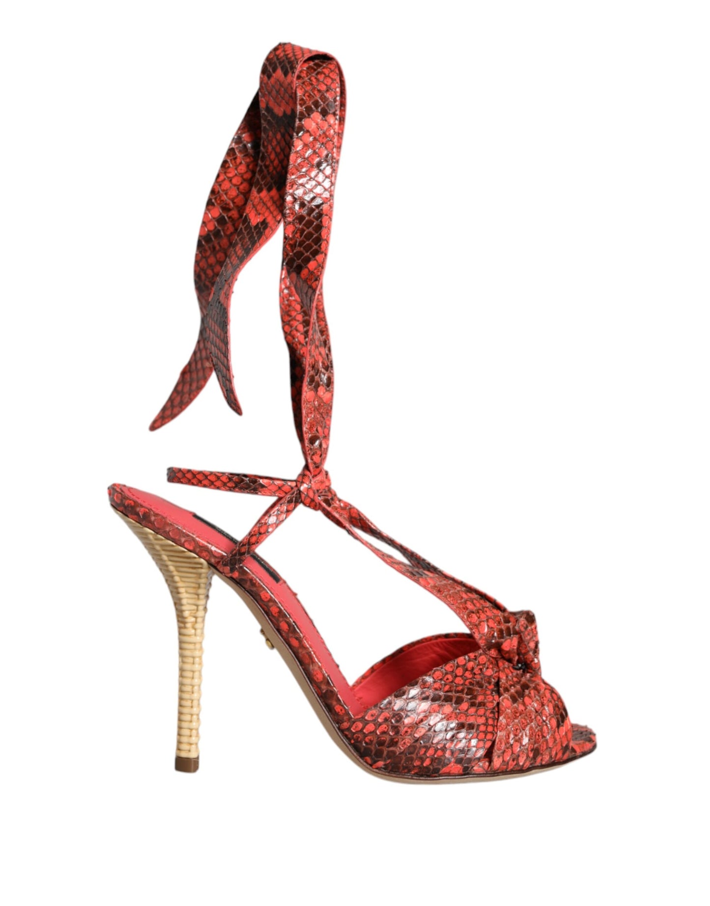 Dolce &amp; Gabbana Coral Exotic Leather Heels Sandaalit Kengät