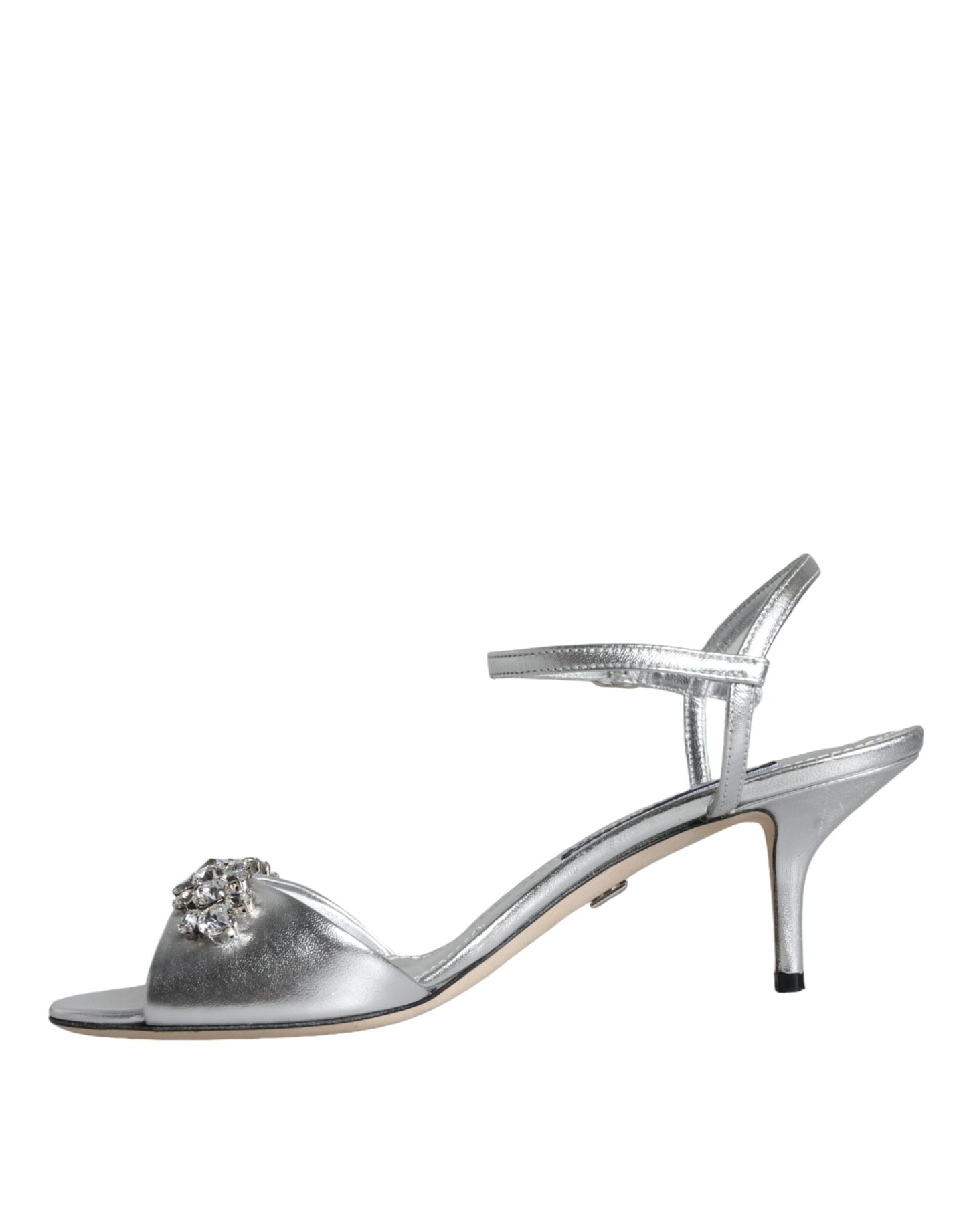 Dolce &amp; Gabbana Silver Crystal AnkleStrap Keira Sandals -kengät