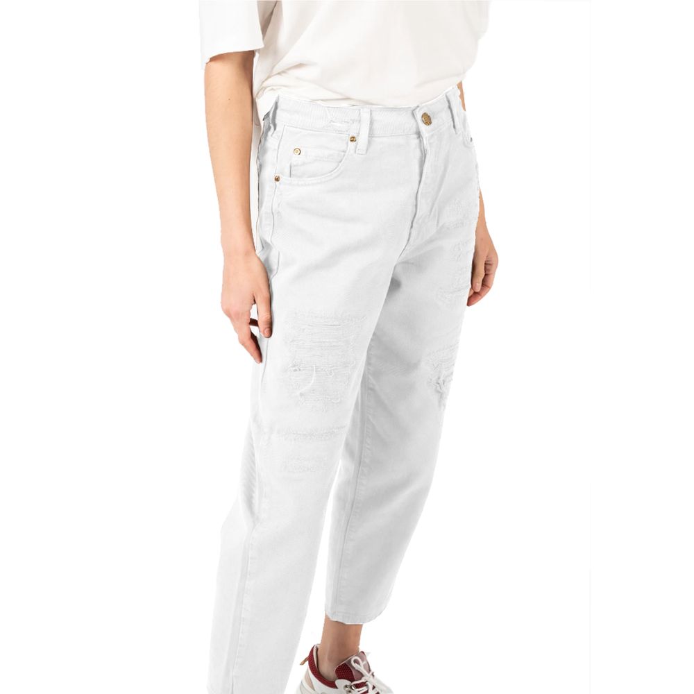 PINKO White Cotton Jeans &amp; Pants