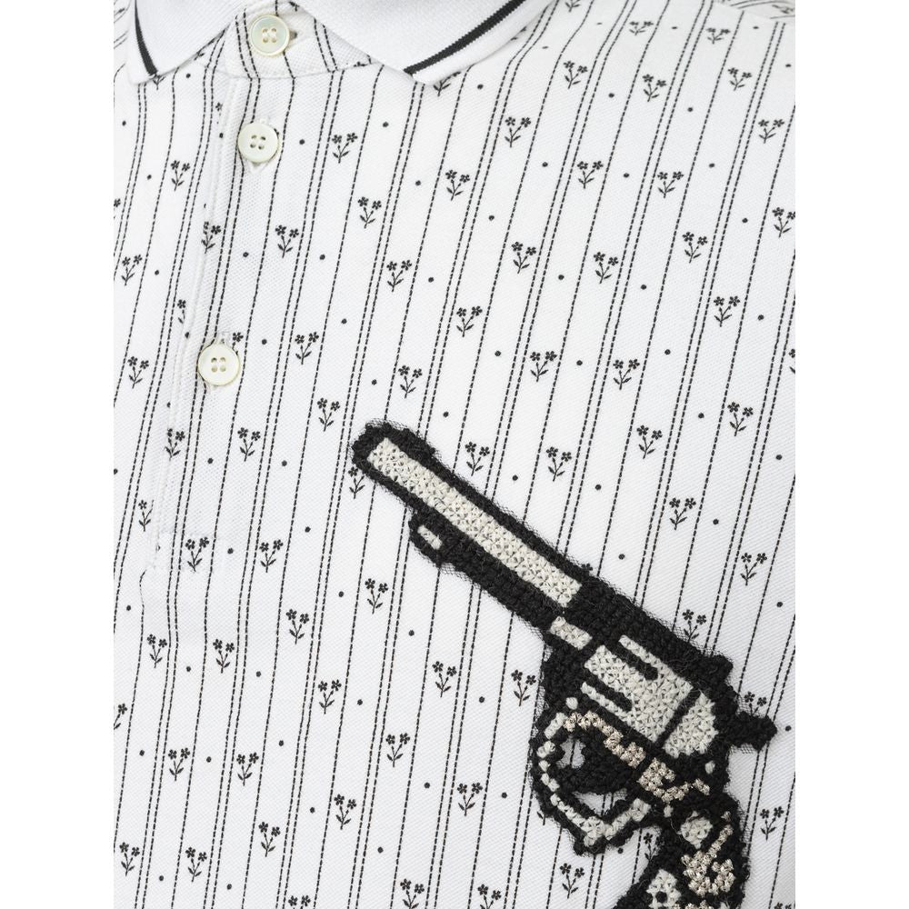 Dolce & Gabbana Weißes Baumwoll-Poloshirt