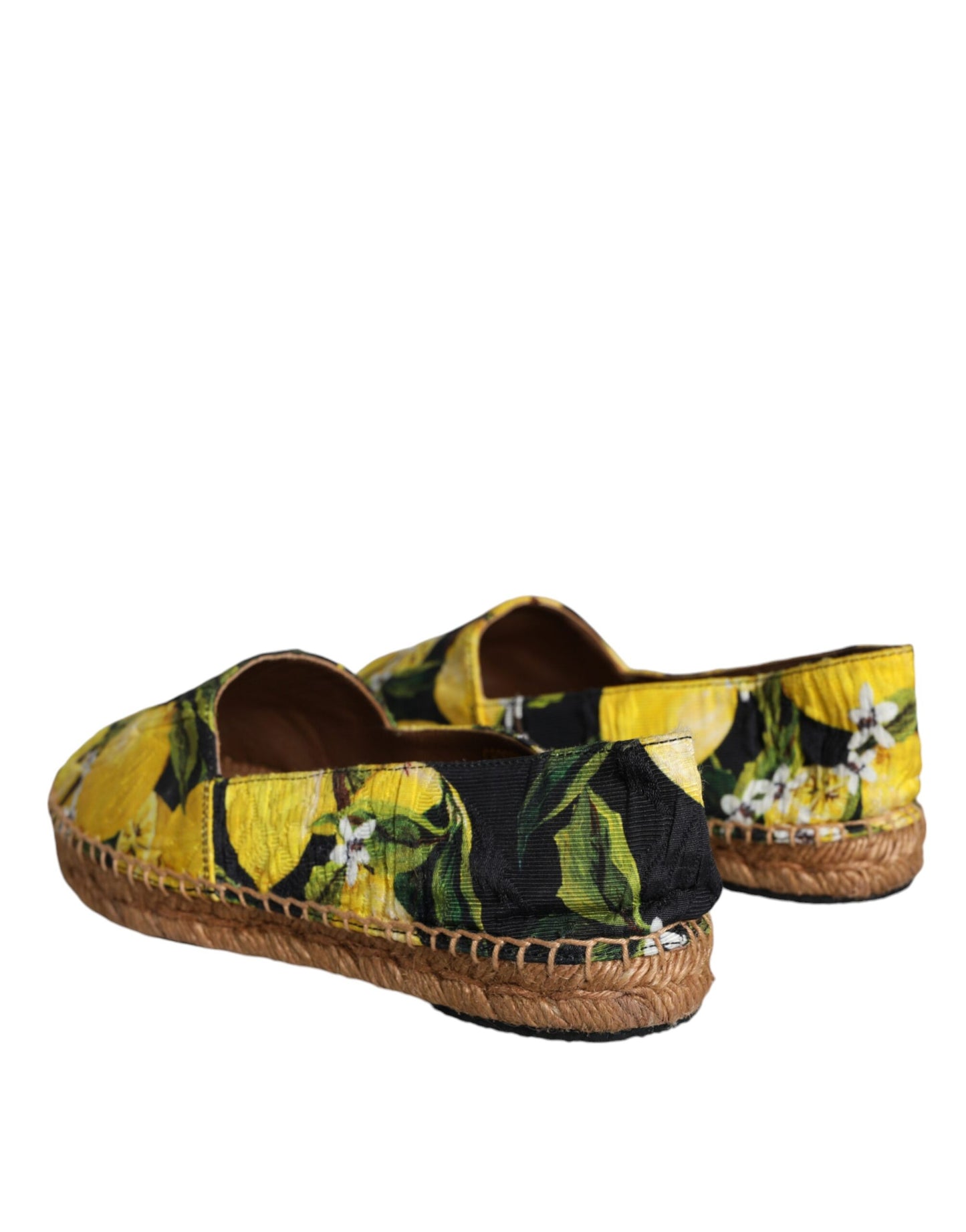 Dolce & Gabbana Multicolor Zitrone Slip On Espadrilles Schuhe