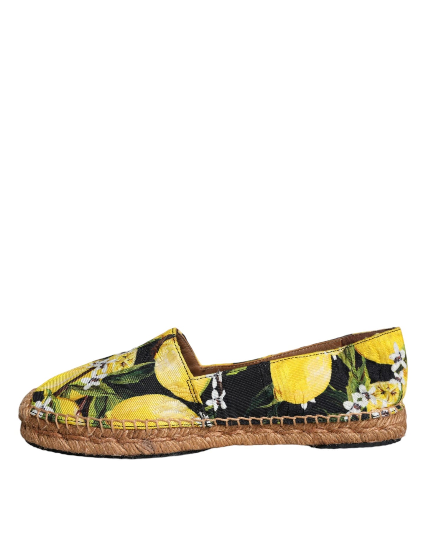 Dolce & Gabbana Multicolor Zitrone Slip On Espadrilles Schuhe