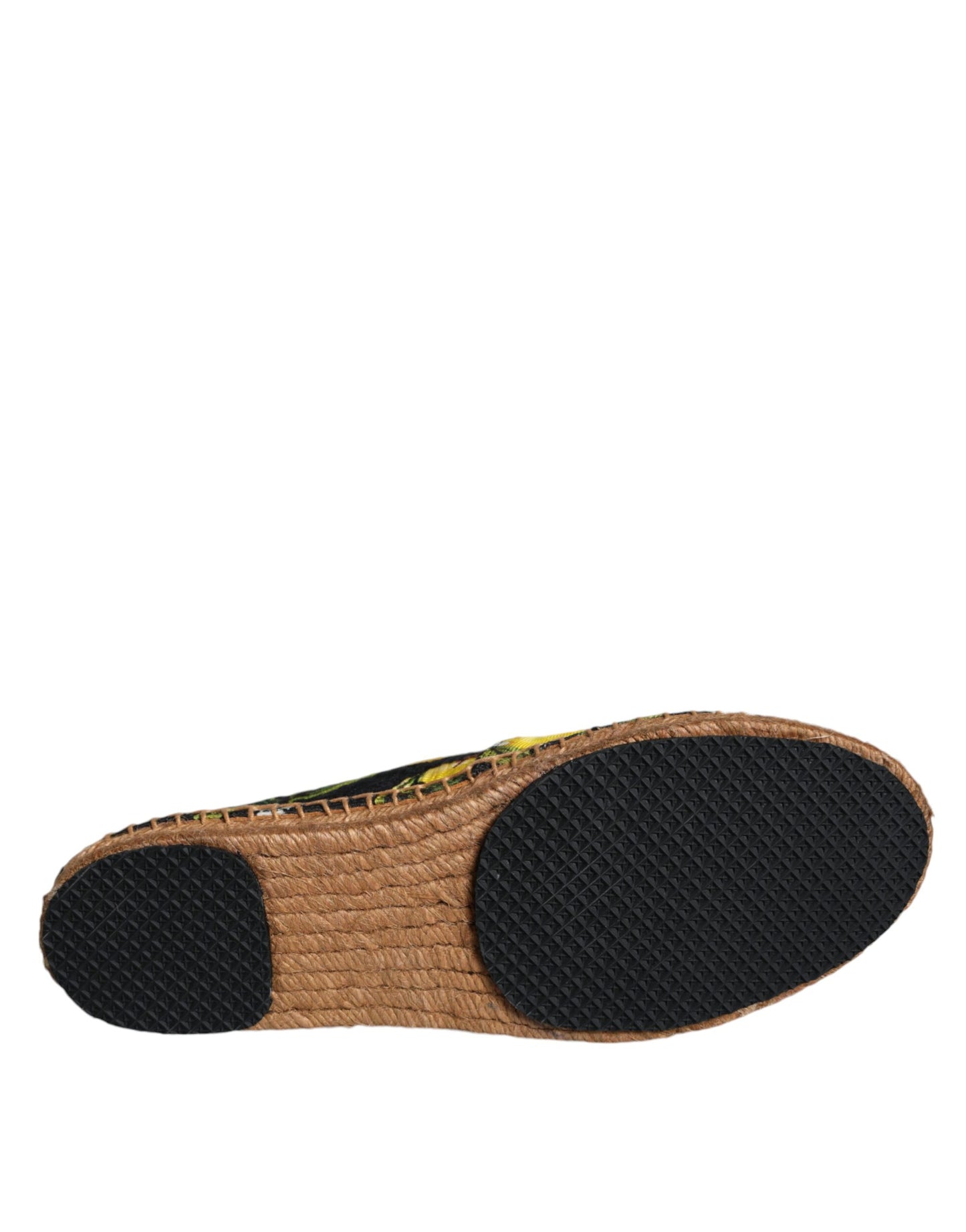 Dolce & Gabbana Multicolor Zitrone Slip On Espadrilles Schuhe