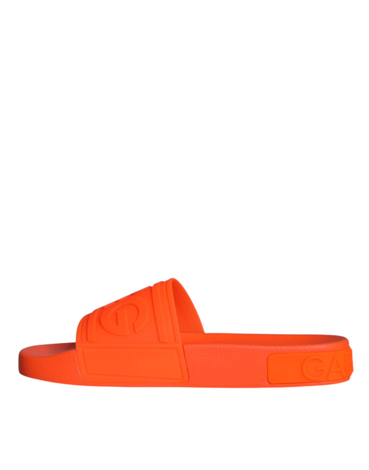 Dolce & Gabbana Orange Gummirutsche Sandalen Badeschuhe