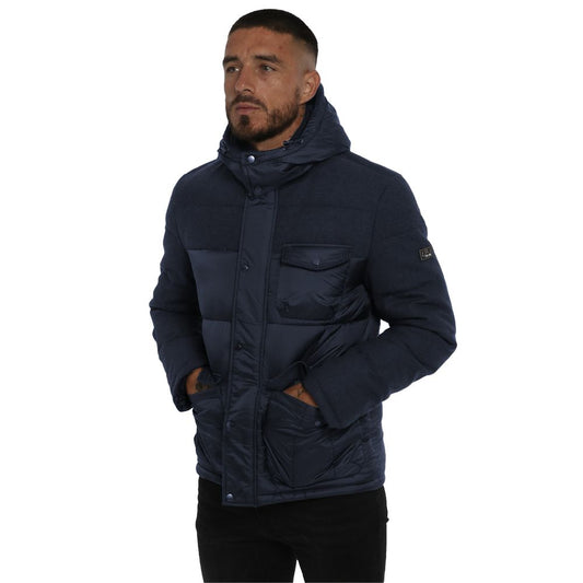 Yes Zee Blaue Polyester-Jacke