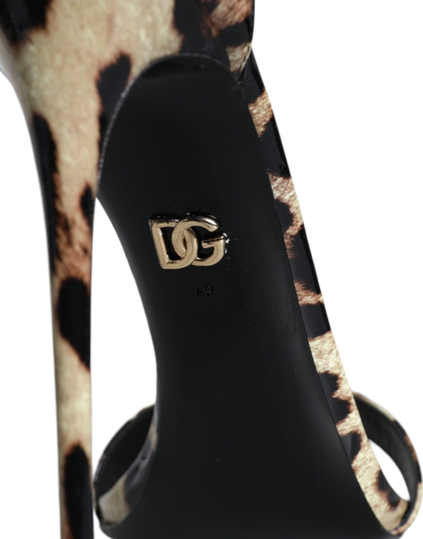 Dolce &amp; Gabbana Brown Leopard KEIRA Ankle Strap Sandals Shoes