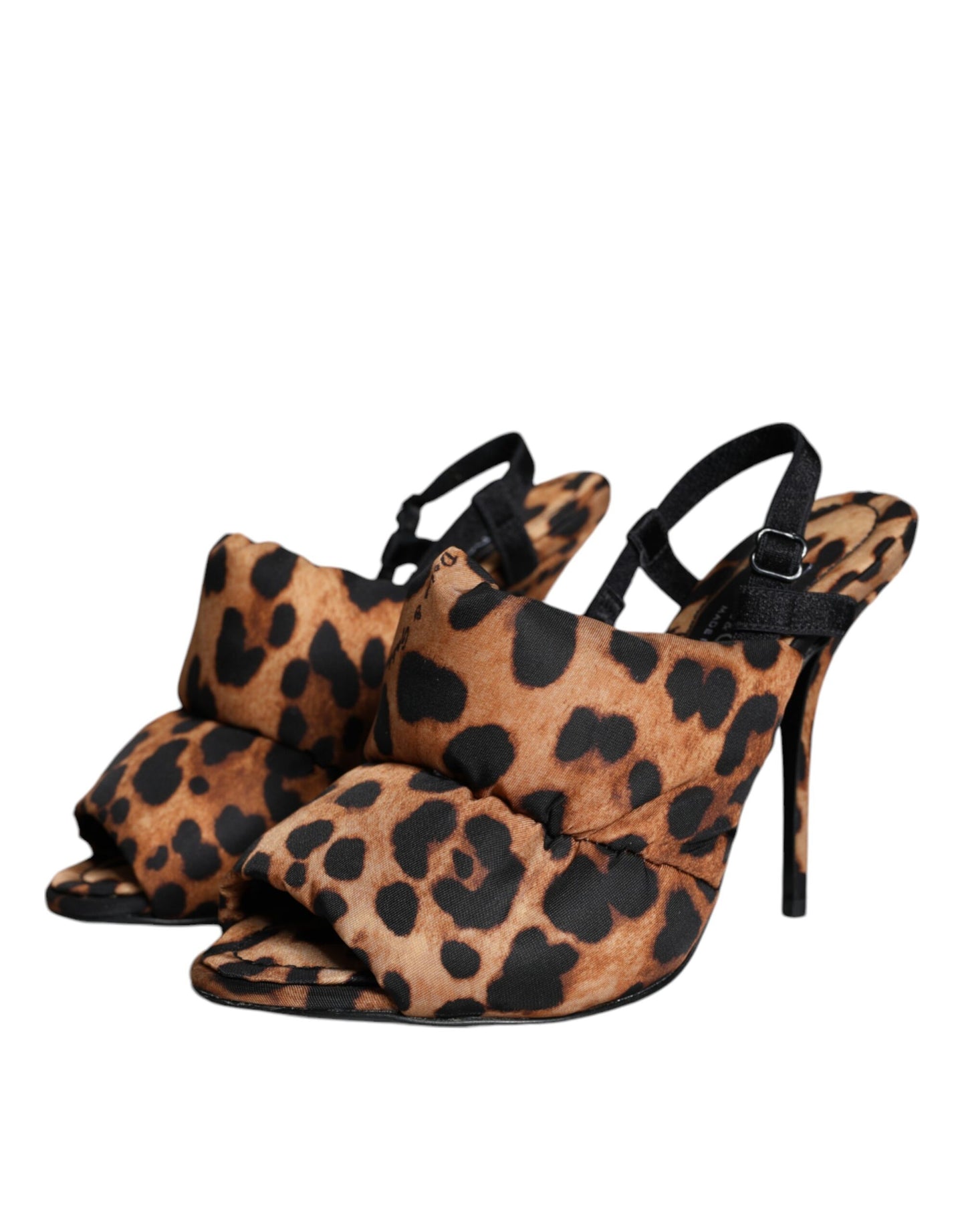 Dolce & Gabbana Braun Leopard Keira Slingback Sandalen Schuhe