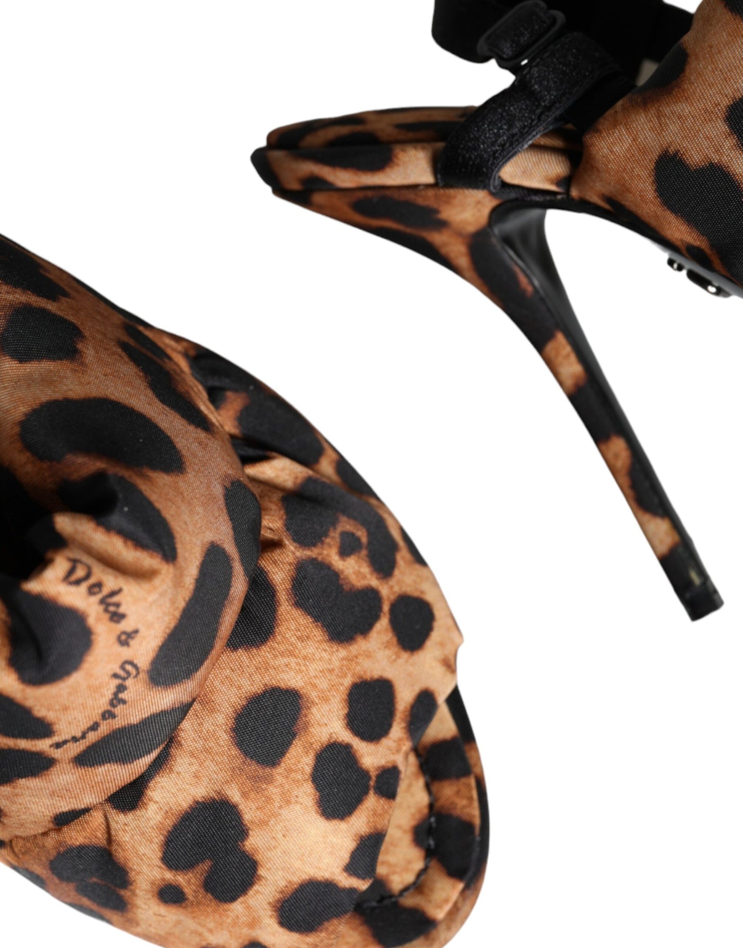 Dolce & Gabbana Braun Leopard Keira Slingback Sandalen Schuhe