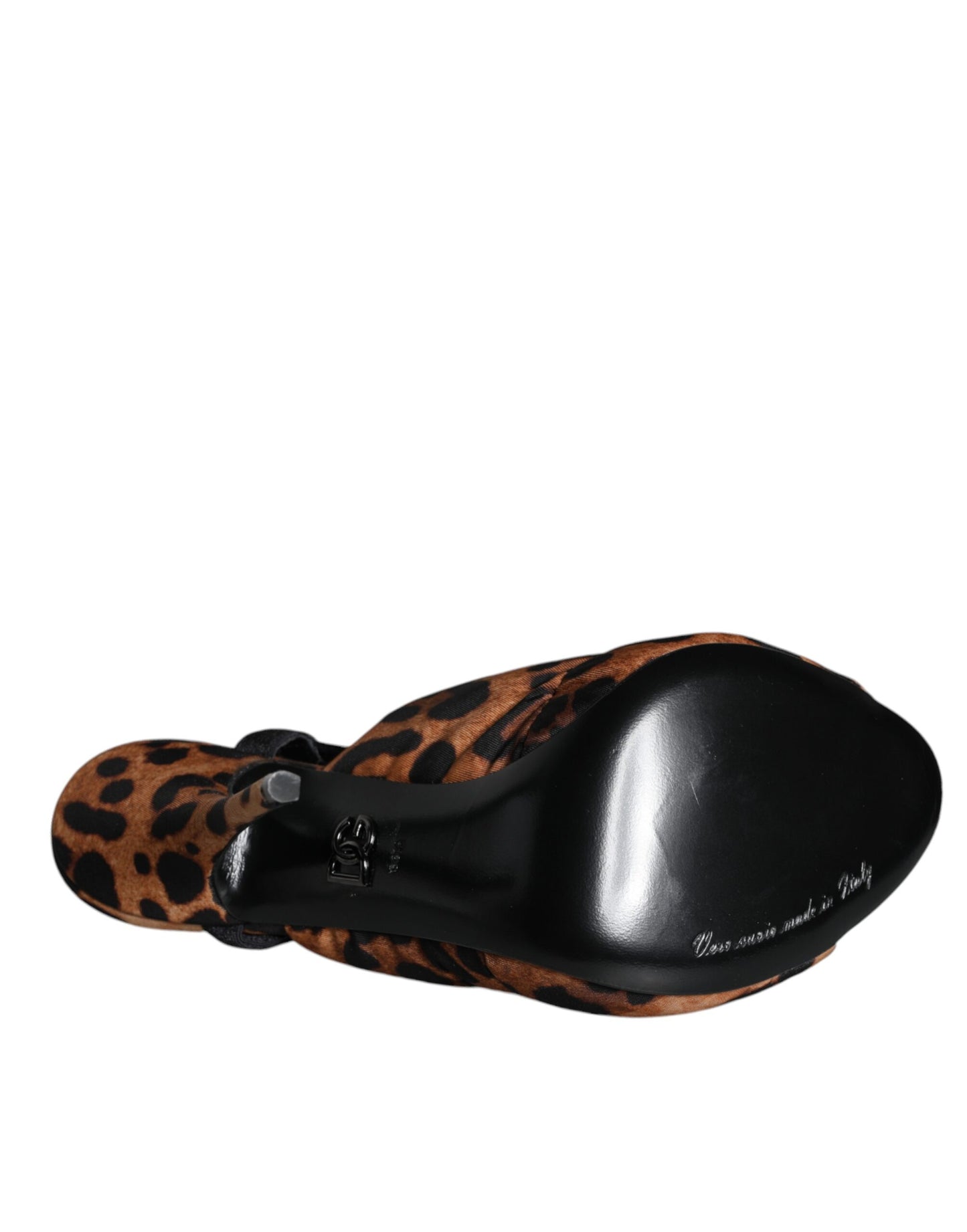 Dolce & Gabbana Braun Leopard Keira Slingback Sandalen Schuhe