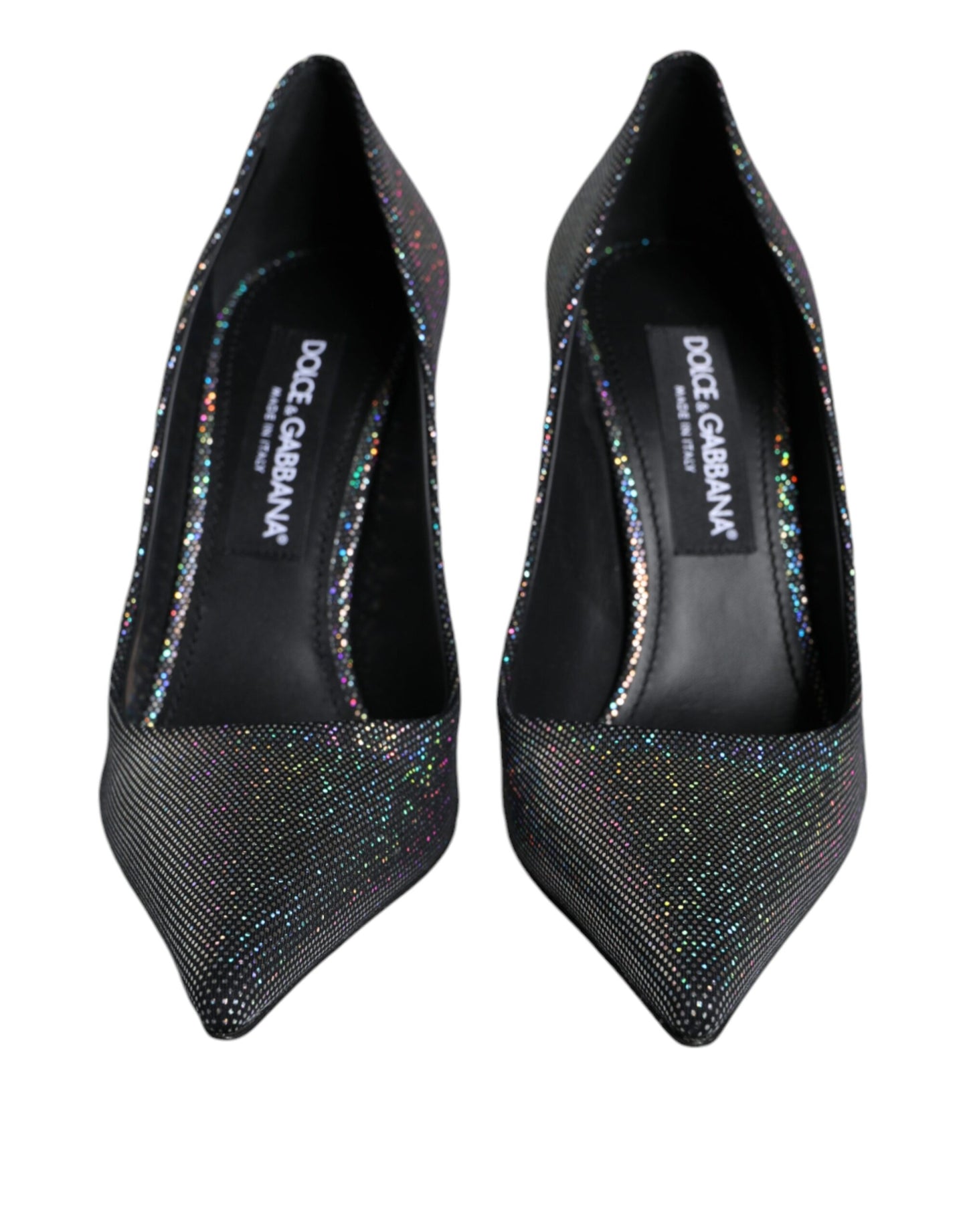 Dolce & Gabbana Multicolor Strass Leder Heels Pumps Schuhe