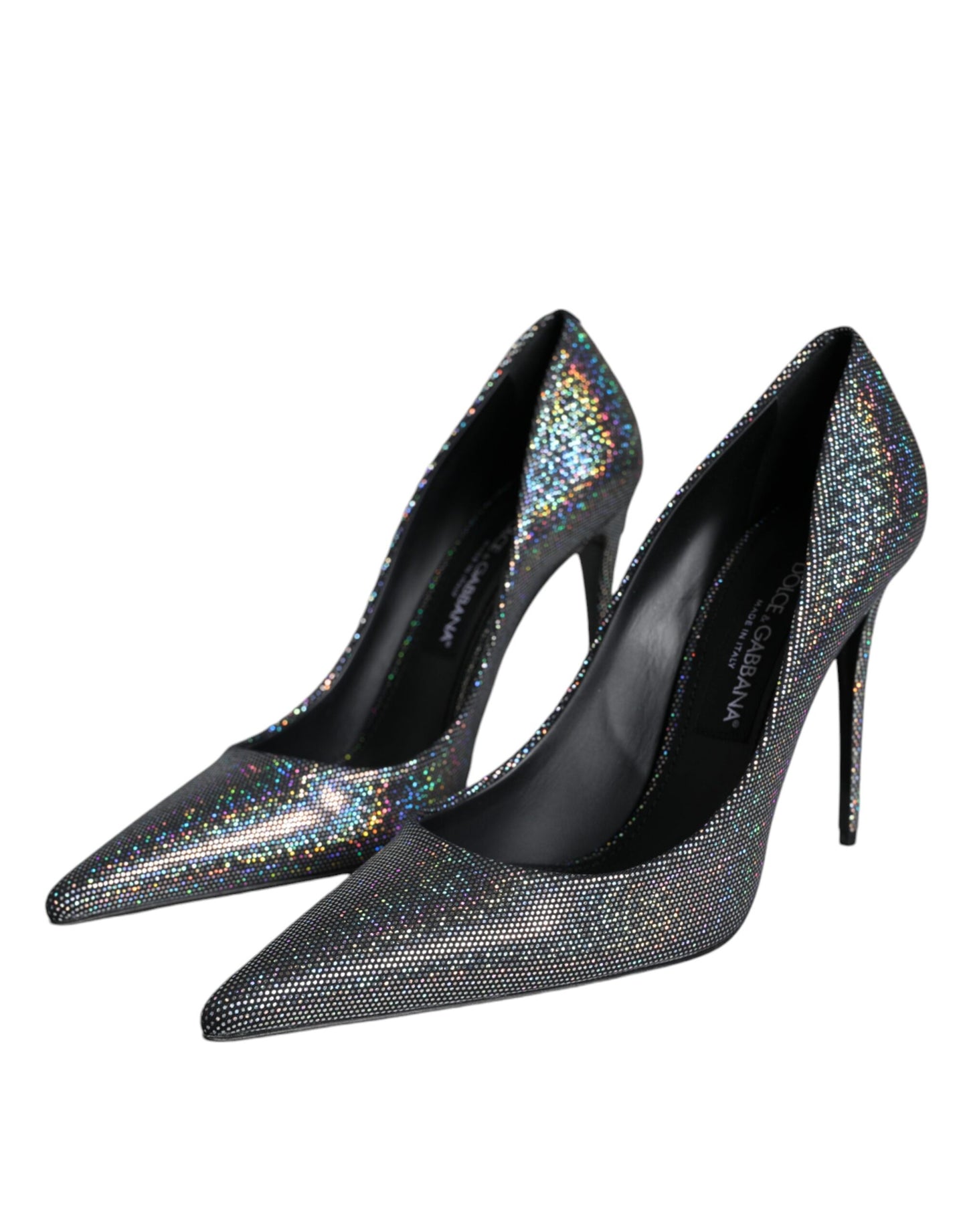 Dolce & Gabbana Multicolor Strass Leder Heels Pumps Schuhe