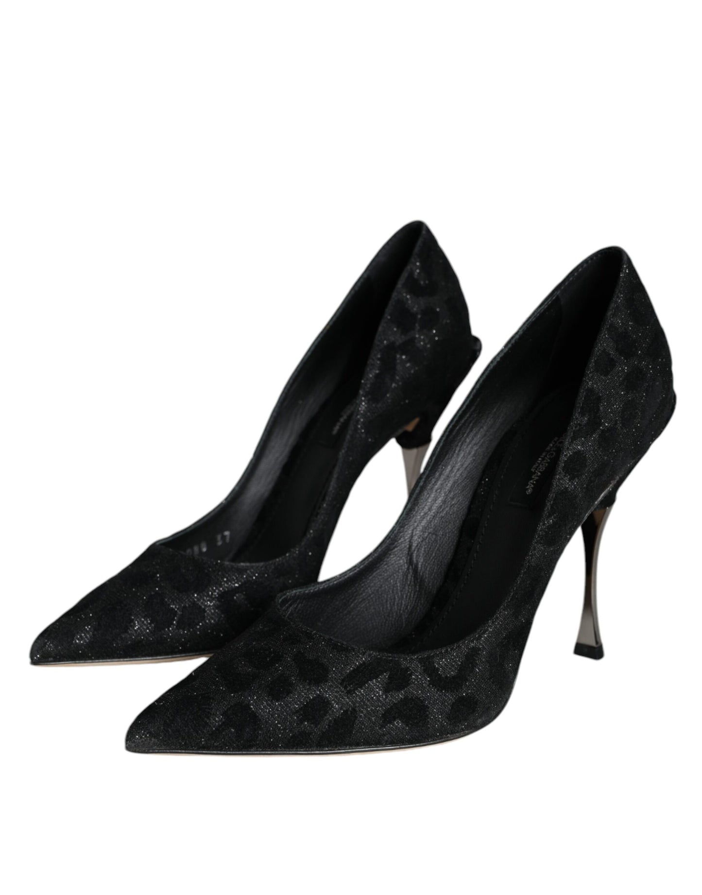 Dolce & Gabbana Schwarz Leopard Lurex High Heels Pumps Schuhe