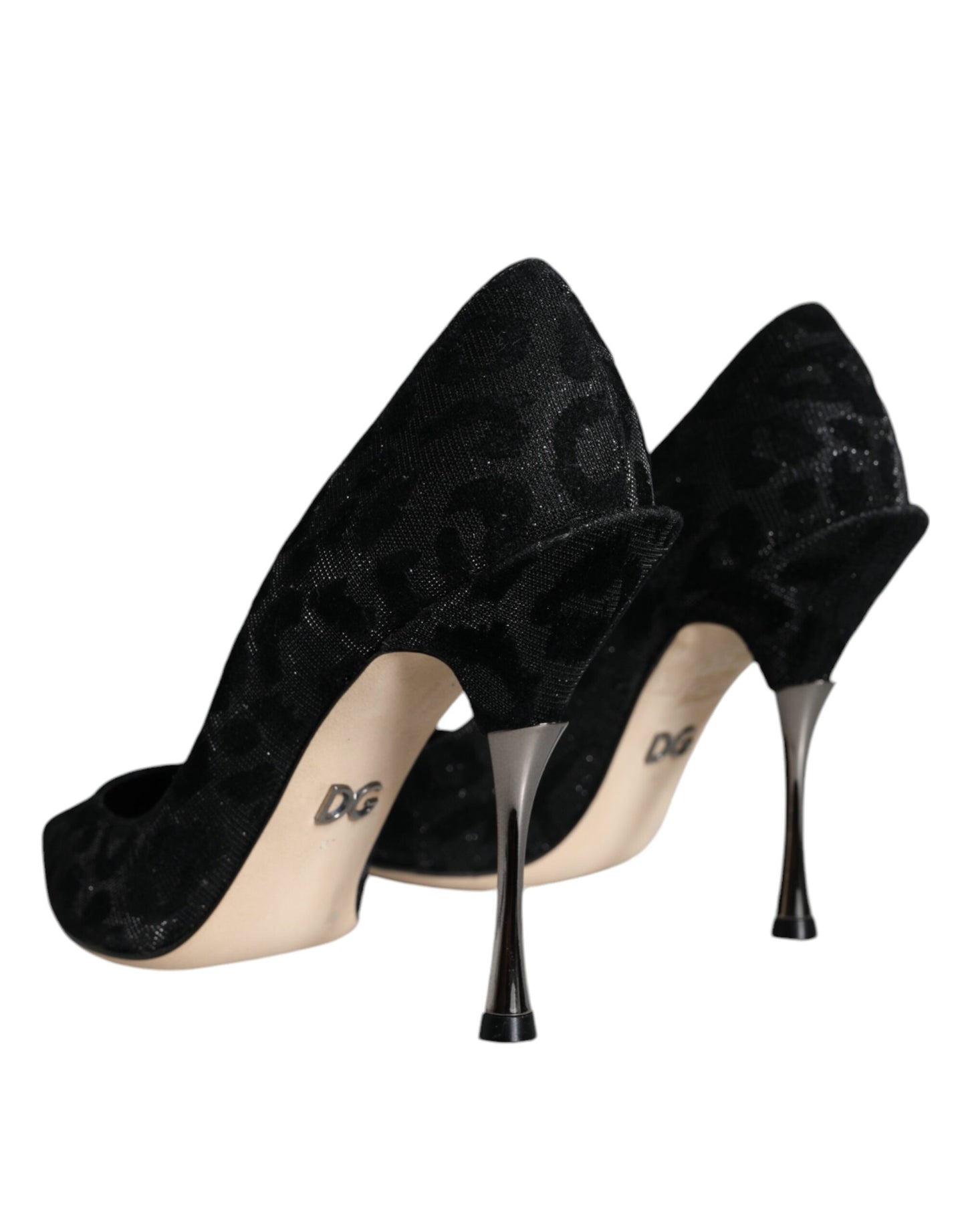 Dolce & Gabbana Schwarz Leopard Lurex High Heels Pumps Schuhe