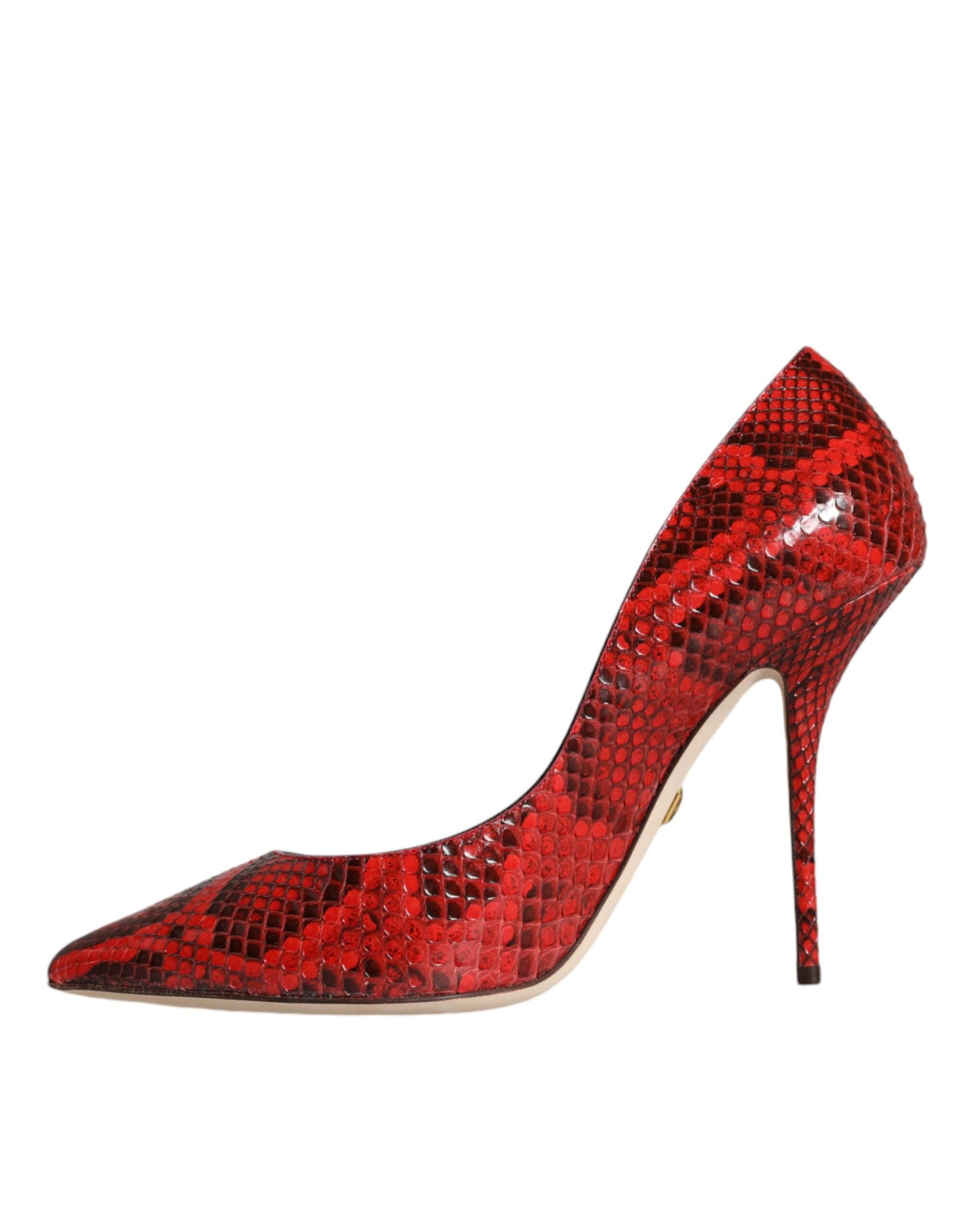 Dolce & Gabbana Rote Leder Stiletto High Heels Pumps Schuhe