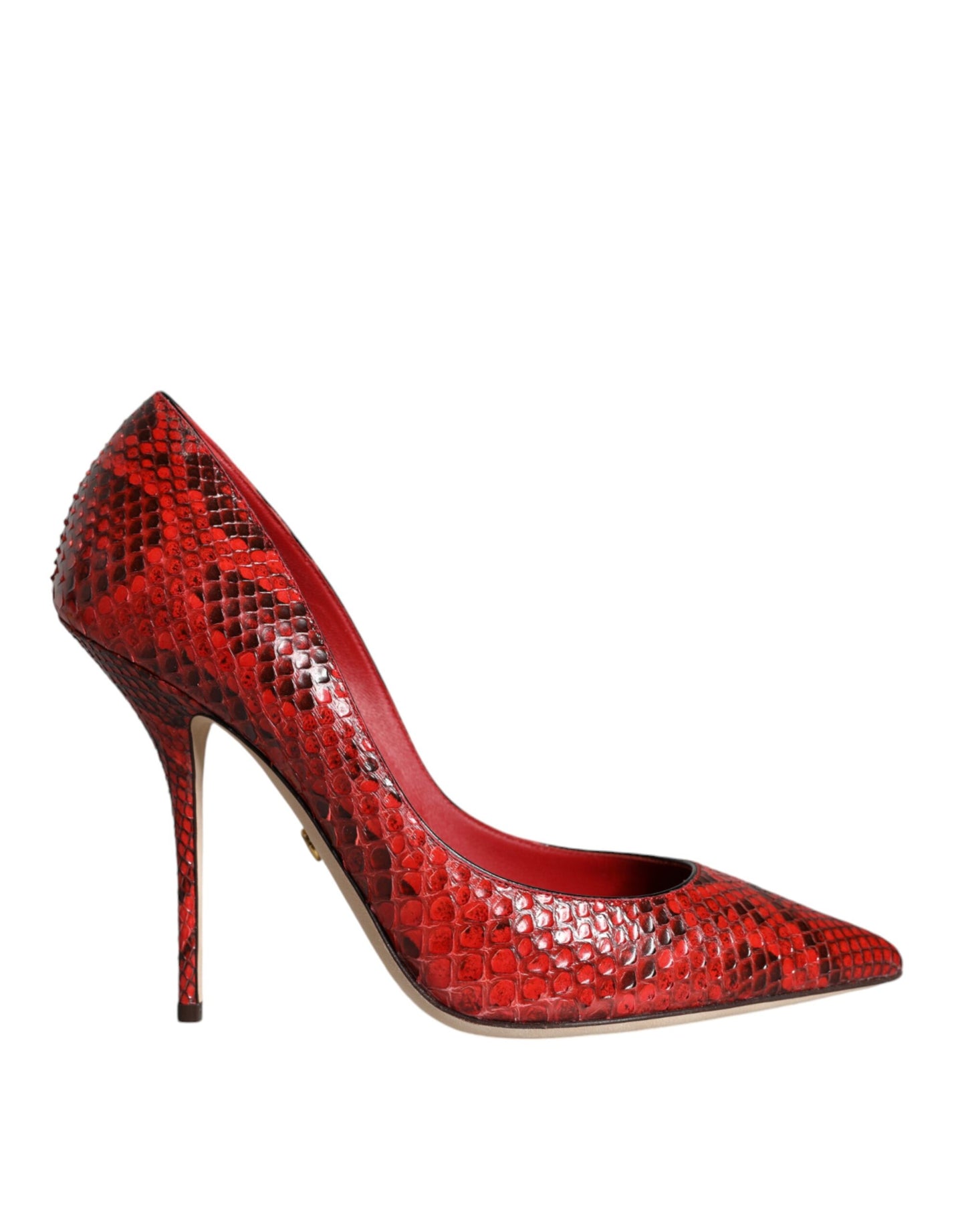 Dolce & Gabbana Rote Leder Stiletto High Heels Pumps Schuhe