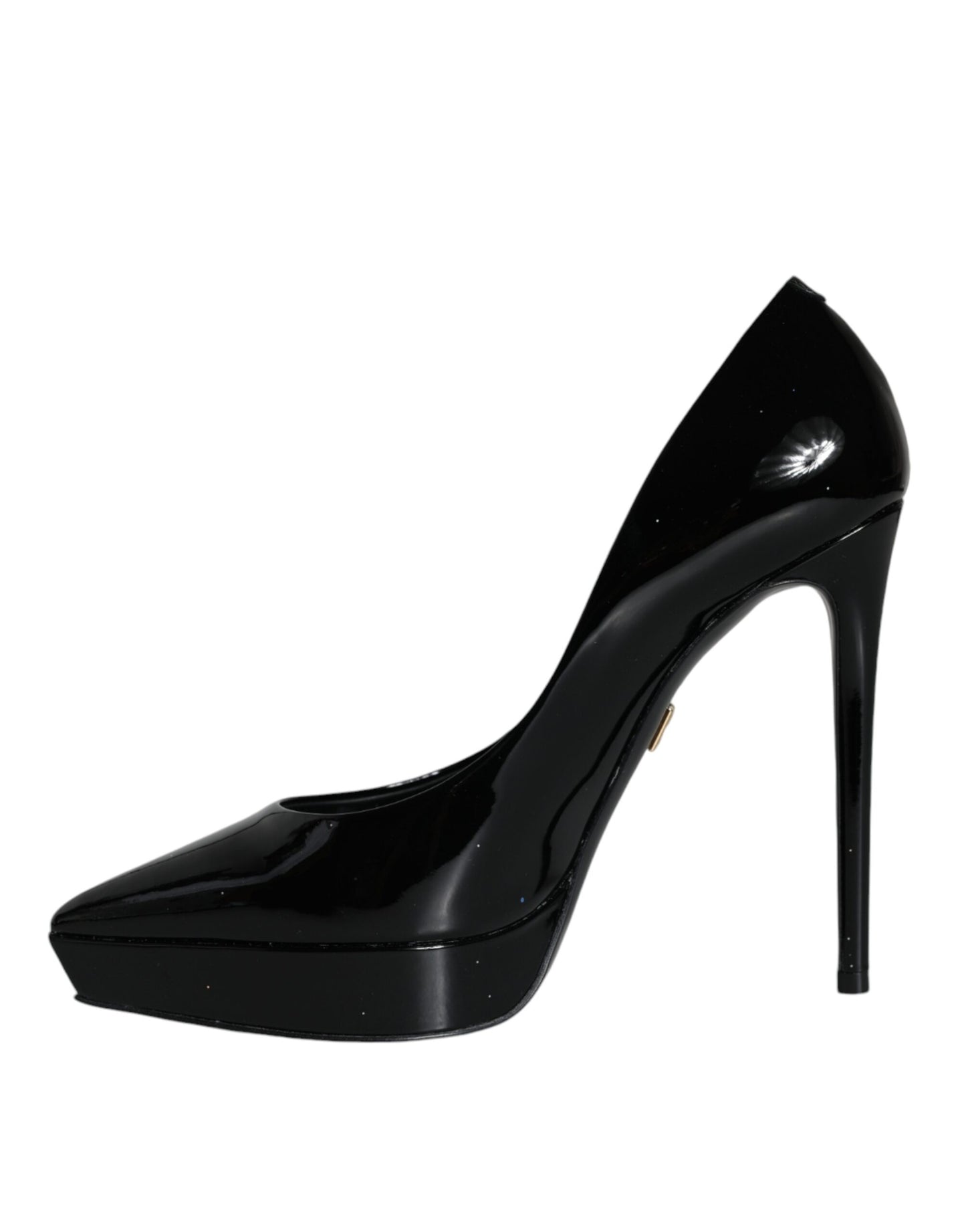 Dolce &amp; Gabbana Black Leather Platform Heels Pumps -kengät