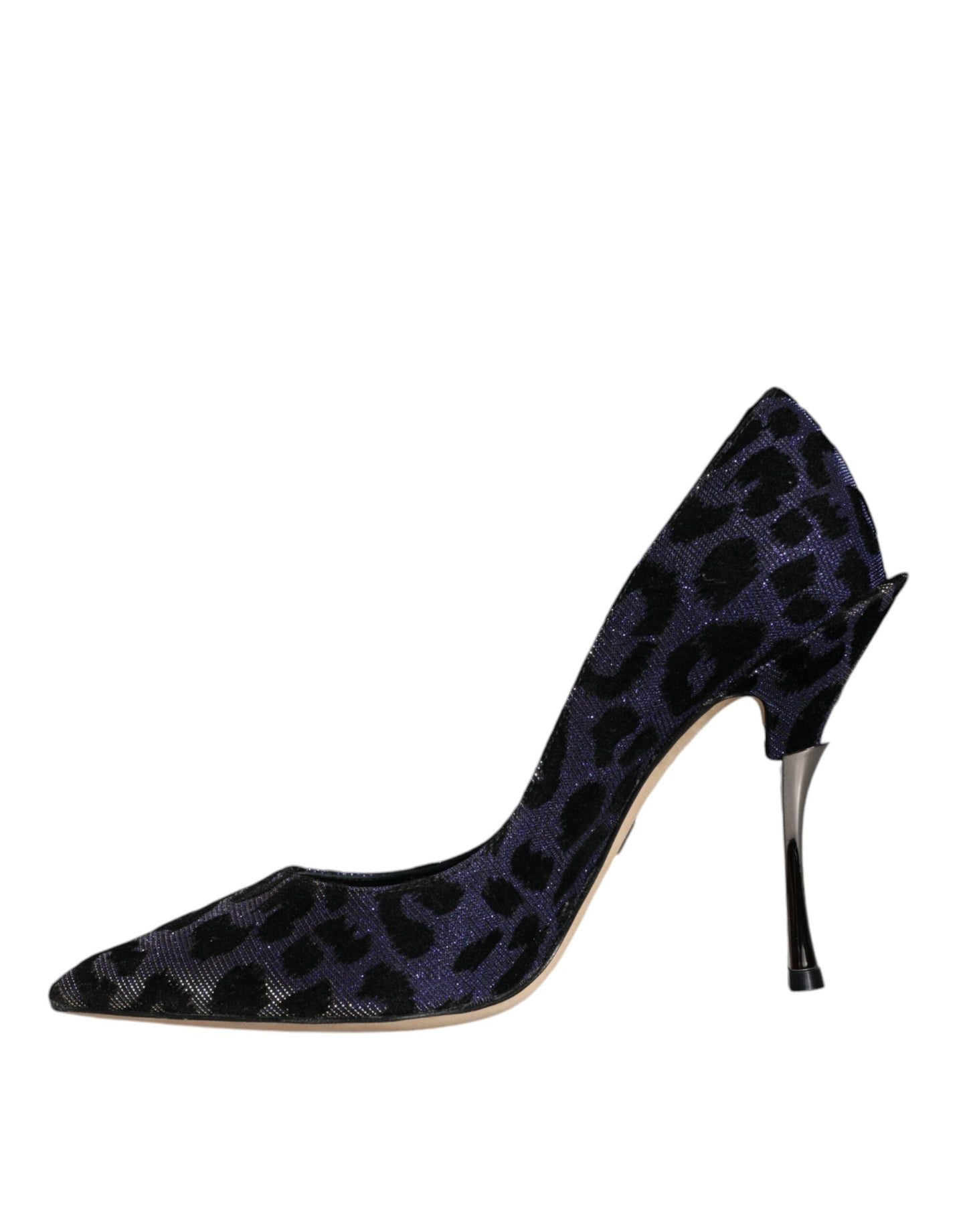 Dolce & Gabbana Violett Leopard Lurex High Heels Pumps Schuhe