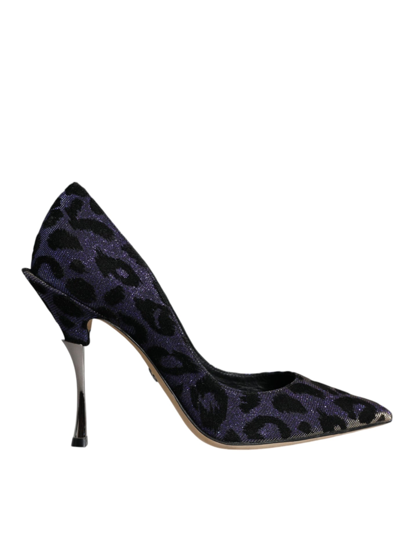 Dolce & Gabbana Violett Leopard Lurex High Heels Pumps Schuhe