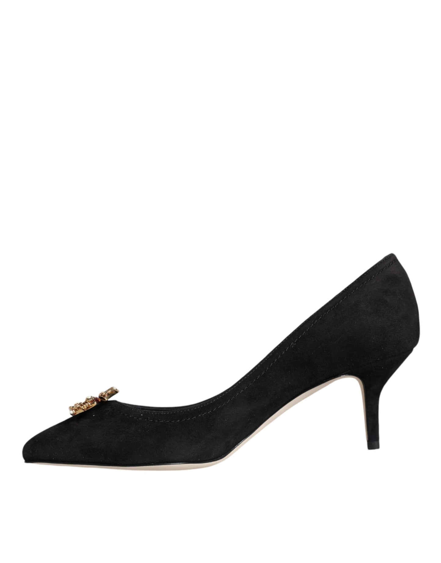 Dolce &amp; Gabbana Black Amore Suede Bellucci Heels Pumps -kengät