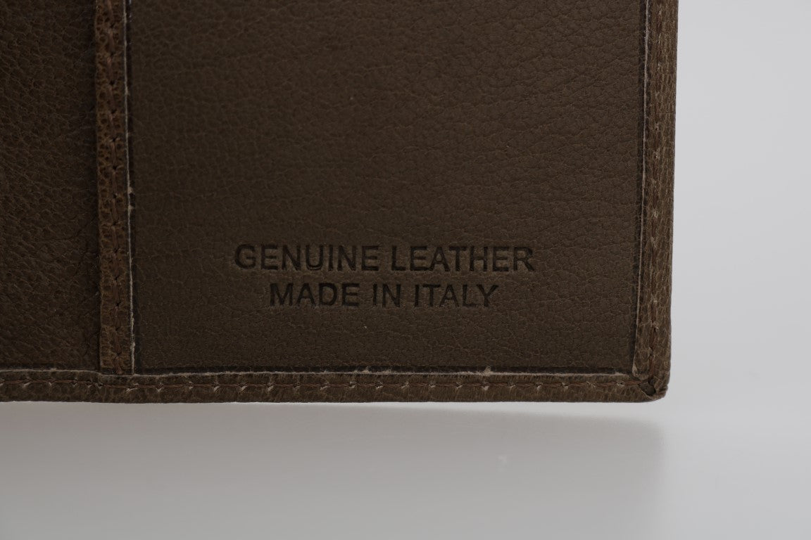 Billionaire Italian Couture Elegante Herrengeldbörse aus Leder in Braun