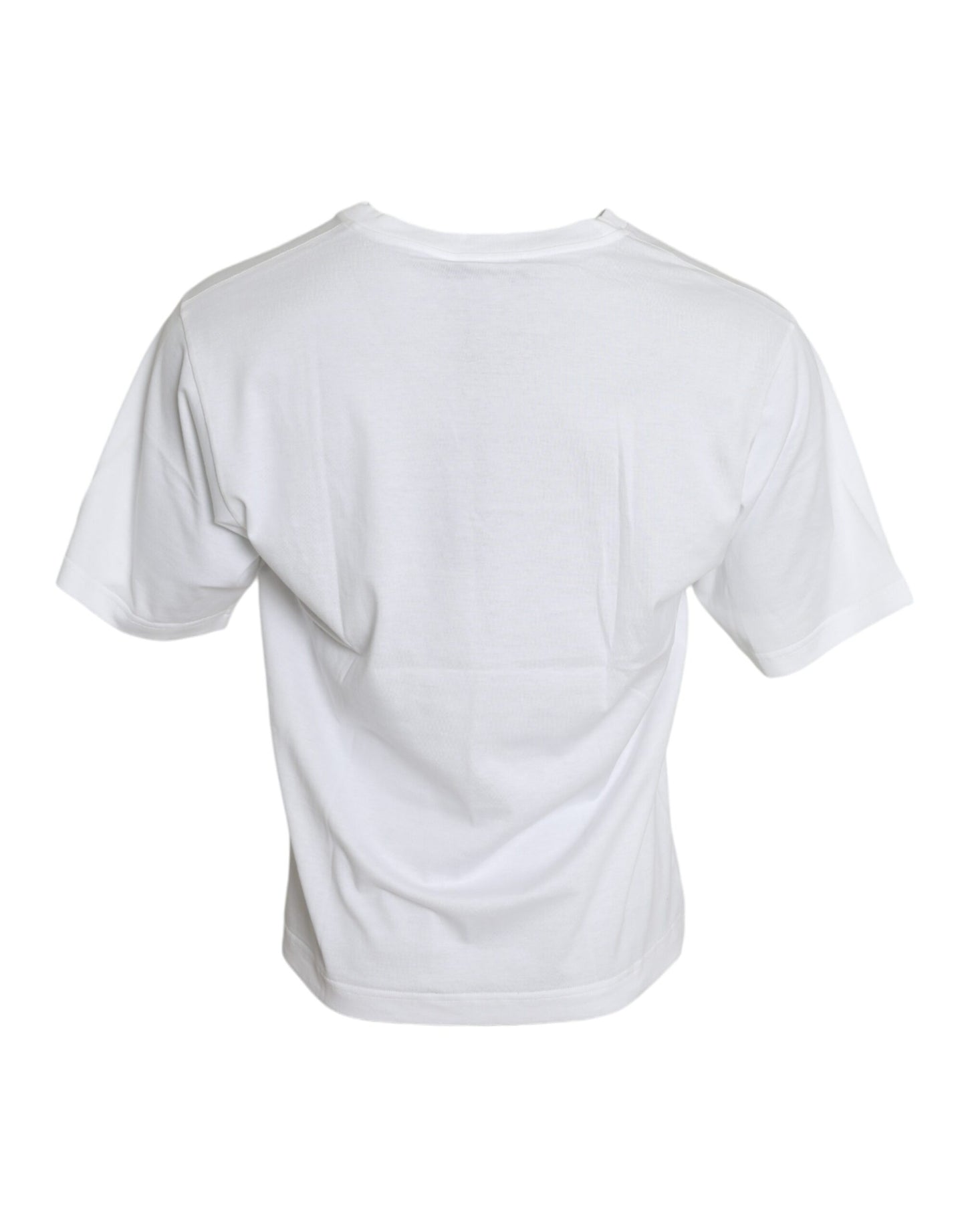 Dolce &amp; Gabbana White Cotton Short Sleeve Crewneck T-shirt